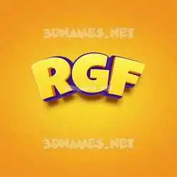 rgf in Orange Toon style - 3D name wallpaper