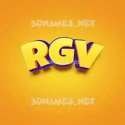 rgv in Orange Toon style - 3D name wallpaper