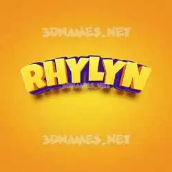 rhylyn in Orange Toon style - 3D name wallpaper