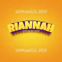 riannah in Orange Toon style - 3D name wallpaper