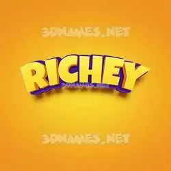 richey in Orange Toon style - 3D name wallpaper