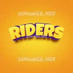 riders in Orange Toon style - 3D name wallpaper