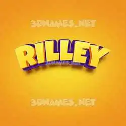 rilley in Orange Toon style - 3D name wallpaper