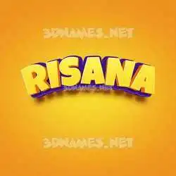 risana in Orange Toon style - 3D name wallpaper