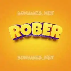 rober in Orange Toon style - 3D name wallpaper