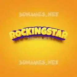 rockingstar in Orange Toon style - 3D name wallpaper