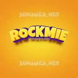 rockmie in Orange Toon style - 3D name wallpaper
