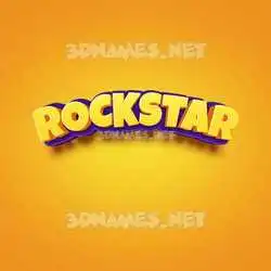 rockstar in Orange Toon style - 3D name wallpaper