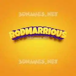 rodmarrious in Orange Toon style - 3D name wallpaper