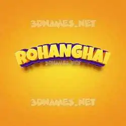 rohanghai in Orange Toon style - 3D name wallpaper