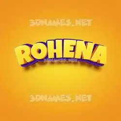 rohena in Orange Toon style - 3D name wallpaper