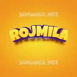 rojmila in Orange Toon style - 3D name wallpaper
