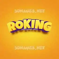 roking in Orange Toon style - 3D name wallpaper