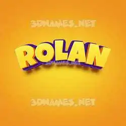 rolan in Orange Toon style - 3D name wallpaper