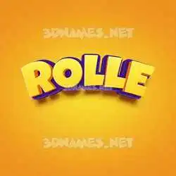 rolle in Orange Toon style - 3D name wallpaper