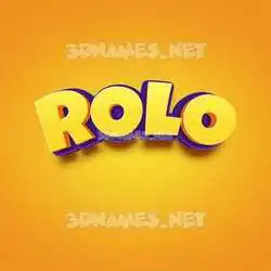 rolo in Orange Toon style - 3D name wallpaper