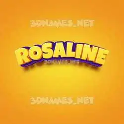 rosaline in Orange Toon style - 3D name wallpaper