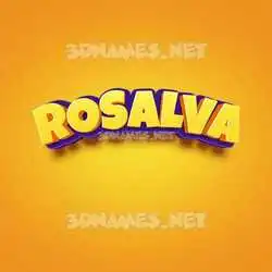 rosalva in Orange Toon style - 3D name wallpaper