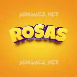 rosas in Orange Toon style - 3D name wallpaper