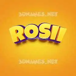 rosii in Orange Toon style - 3D name wallpaper