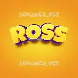 ross in Orange Toon style - 3D name wallpaper