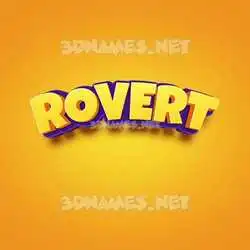 rovert in Orange Toon style - 3D name wallpaper