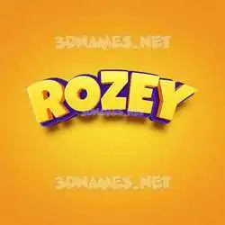 rozey in Orange Toon style - 3D name wallpaper