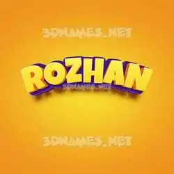 rozhan in Orange Toon style - 3D name wallpaper