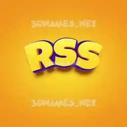 rss in Orange Toon style - 3D name wallpaper