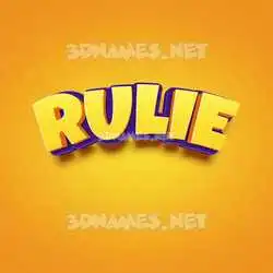 rulie in Orange Toon style - 3D name wallpaper
