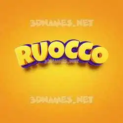 ruocco in Orange Toon style - 3D name wallpaper