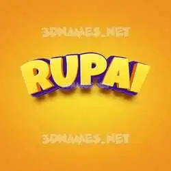 rupai in Orange Toon style - 3D name wallpaper