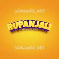 rupanjali in Orange Toon style - 3D name wallpaper