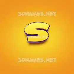 s in Orange Toon style - 3D name wallpaper