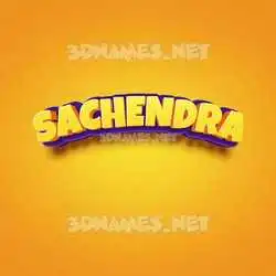 sachendra in Orange Toon style - 3D name wallpaper