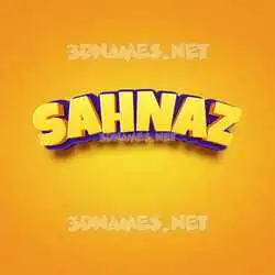sahnaz in Orange Toon style - 3D name wallpaper