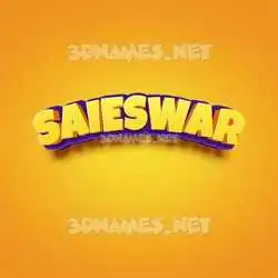 saieswar in Orange Toon style - 3D name wallpaper
