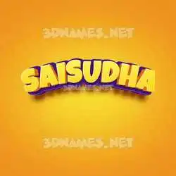 saisudha in Orange Toon style - 3D name wallpaper