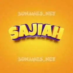 sajiah in Orange Toon style - 3D name wallpaper