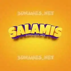 salamis in Orange Toon style - 3D name wallpaper