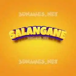 salangane in Orange Toon style - 3D name wallpaper