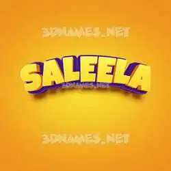 saleela in Orange Toon style - 3D name wallpaper