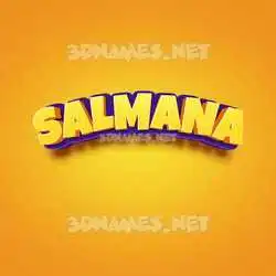 salmana in Orange Toon style - 3D name wallpaper