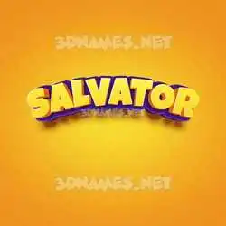 salvator in Orange Toon style - 3D name wallpaper