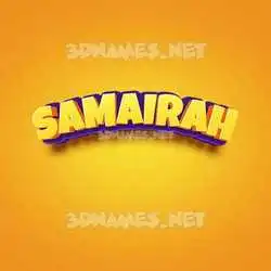 samairah in Orange Toon style - 3D name wallpaper