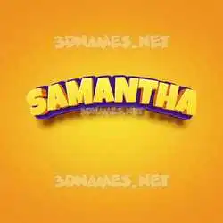 samantha in Orange Toon style - 3D name wallpaper
