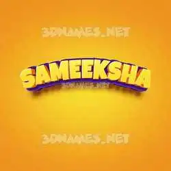 sameeksha in Orange Toon style - 3D name wallpaper
