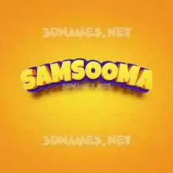 samsooma in Orange Toon style - 3D name wallpaper
