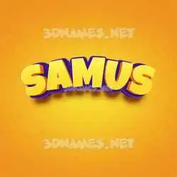 samus in Orange Toon style - 3D name wallpaper