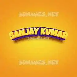 sanjay kumar in Orange Toon style - 3D name wallpaper